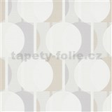 Vliesové tapety na stenu IMPOL Novara 3 korálkový vzor vzor sivo-béžový s trblietkami