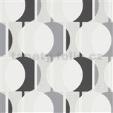 Vliesové tapety na stenu IMPOL Novara 3 korálkový vzor vzor sivo-čierny s trblietkami