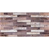 Samolepiace PVC 3D panely rozmer 60 x 30 cm, 3D drevený obklad dub tmavý - POSLEDNÉ KUSY