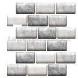 Samolepiace PVC 3D panely rozmer 30 x 30 cm, tehlový obklad sivo-biely