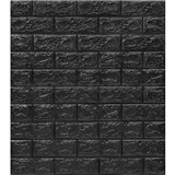 Samolepiace penové 3D panely rozmer 70 x 77 cm, tehla čierna