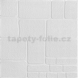 Samolepiace penové 3D panely rozmer 70 x 77 cm, kamene biele