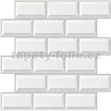 Samolepiace penové 3D panely rozmer 30 x 30 cm, 3D obklad biely - POSLEDNÍ KUSY