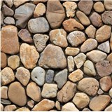 Samolepiace PVC 3D panely rozmer 30 x 30 cm, 3D okruhliaky hnedé - POSLEDNÉ KUSY