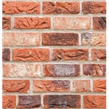 Samolepiace penové 3D panely rozmer 30 x 30 cm, 3D tehla oranžová - POSLEDNÉ KUSY