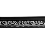 Polystyrenové dekoratívne lišty, rozmer 1000 x 50 x 90 mm, vlnovky čierno-strieborné