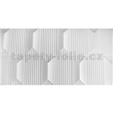 Obkladové panely 3D XPS geometrický vzor biely rozmer 100 x 50 cm