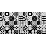 Obkladové panely 3D PVC rozmer 485 x 960 mm mozaika Barcelona čierno-biela