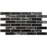 Obkladové panely 3D PVC rozmer 485 x 960 mm tehly čierne