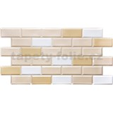 Obkladové panely 3D PVC rozmer 955 x 480 mm obklad hnedo-biely - 2. akosť