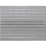 Obkladové panely 3D PVC rozmer 440 x 580 mm malá tehla sivá