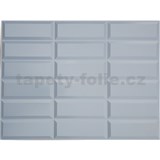 Obkladové panely 3D PVC rozmer 440 x 580 mm obklad sivý