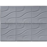 Obkladové panely 3D PVC rozmer 440 x 580 mm vlnovky sivé
