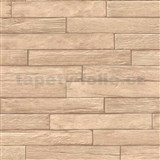 Vliesové tapety na stenu IMPOL drevený obklad béžový