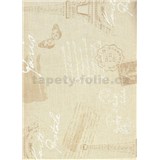 Obrus metráž Paris svetlo hnedé - POSLEDNÉ METRY