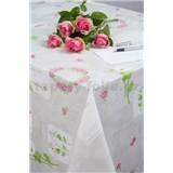 Obrus metráž Romantic kvety - POSLEDNÉ METRY