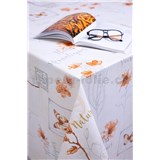 Obrus metráž Romantic oranžový - POSLEDNÉ METRY