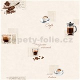 Vliesové tapety na stenu s vinylovým povrchom, káva