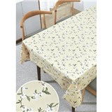 Obrus metráž čerešňové kvety na žltom podklade