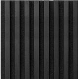 Dekoračné panely čierny mat 3D lamely na filcovom podklade 30 x 30 cm - AKCIA