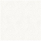 Vliesové tapety IMPOL City Glam geometrický vzor biely s metalickými odleskami