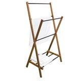 Nemý sluha Scandinavian WOOD/BLACK rozmer 109 x 57,5 x 4,5 cm