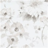 Vliesové tapety na stenu G.M.K. Fashion For Walls kvety svetlo hnedé na bielom podklade