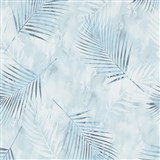 Vliesové tapety na stenu G.M.K. Fashion For Walls palmové listy modro-biele na modrom podklade