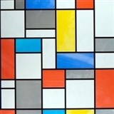 Samolepiace tapety - transparentný Mondriaan - 45 cm x 15 m