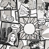 Samolepiace tapety - kreslený komiks, metráž, šírka 67,5 cm, návin 15m,