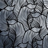 Samolepiace tapety listy listy strieborno-čierne - 45 cm x 5 m