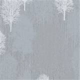 Vliesové tapety na stenu IMPOL Giulia stromy bielo-sivé na svetlo sivom podklade