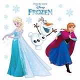 Samolepky na sklo Disney Frozen snehové vločky rozmer 31 cm x 31 cm