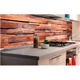 Samolepiace tapety za kuchynskú linku drevená stena rozmer 180 cm x 60 cm