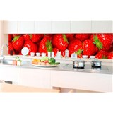Samolepiace tapety za kuchynskú linku jahody rozmer 350 cm x 60 cm