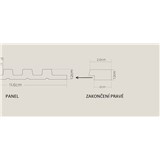 Lamelové dekoračné panely TRENTO zakončenie pravé dub craft 2,7 x 270 cm