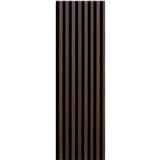 Dekoračné panely dub tmavý 3D lamely na filcovom podklade 270 x 40 cm