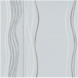 Vliesové tapety na stenu Natalia vlnovky bielo-sivé na sivej štruktúre