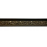 Polystyrénové dekoratívne lišty, rozmer 1000 x 45 x 90 mm, vlnovky čierno-zlaté
