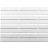 Obkladové panely 3D PVC rozmer 440 x 580 mm malá tehla biela