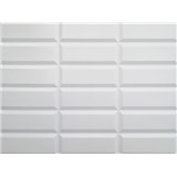 Obkladové panely 3D PVC rozmer 440 x 580 mm obklad biely s bielou škárou