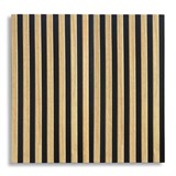 Samolepiace panely na stenu lamely na penovom podklade svetlo hnedé rozmer 66,5 x 66,5 cm