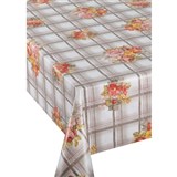 Obrus metráž ruže v kockovanom vzore