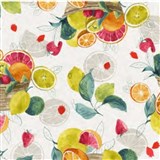 Obrus metráž akvarel s ovocným motívom