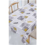 Obrusy návin 20 m x 140 cm papradie sivo-žlté s ornamentami