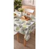 Obrus metráž palmové listy zeleno-černé