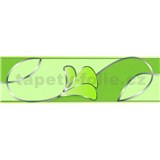 Samolepiaca bordúra kvety s vlnovkami tmavo zelené 5 m x 5,8 cm - POSLEDNÉ KUSY