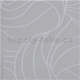 Vliesové tapety na stenu Colani Visions abstraktné listy sivé so striebornou kontúrou