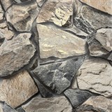 Vliesové tapety na stenu IMPOL 3D kameň sivo-hnedý