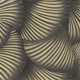 Vliesové tapety na stenu GMK Fashion for walls  5 3D twill zlatý na tmavo sivom podklade